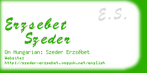 erzsebet szeder business card