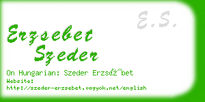 erzsebet szeder business card